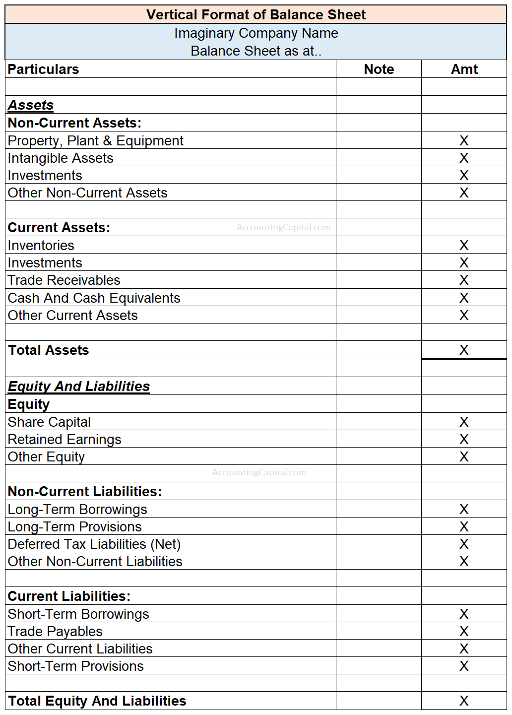 Format Of Balance Sheet explained With Pdf Accounting Capital