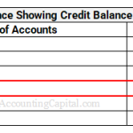 Trial Balance Showing Credit Balance for Capital