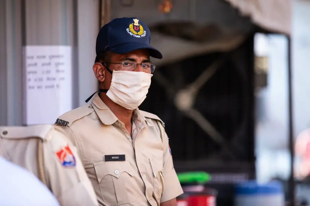 Indian Police with Mask